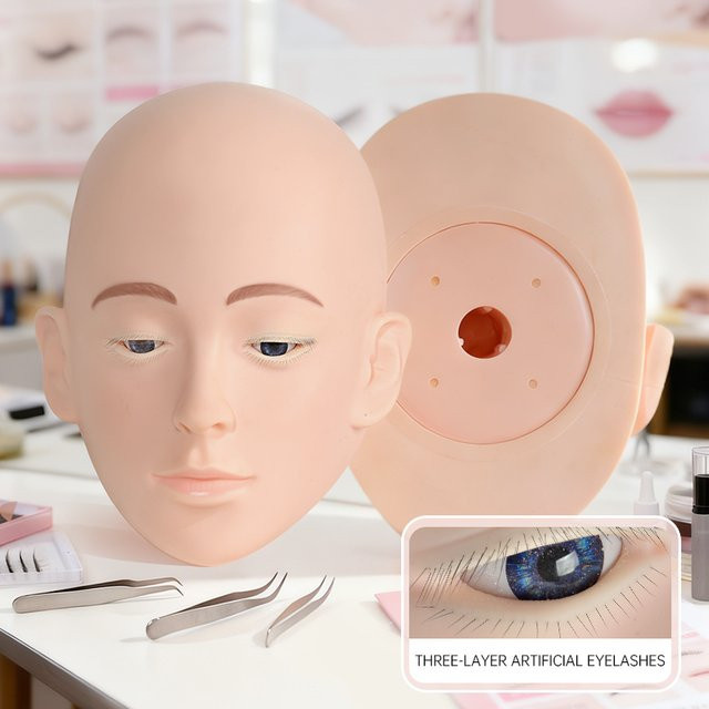 Moje Wimperntrainingskopf aus Silikon, Skin Color, Matt, Unisex - Bild 1