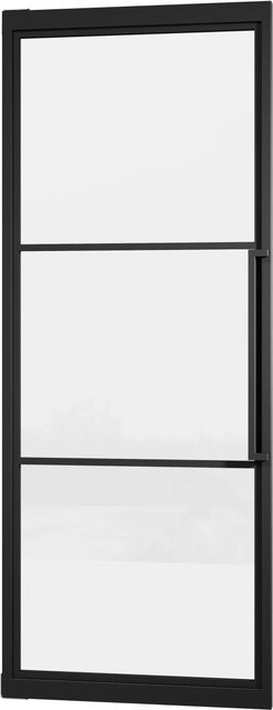 inova Pivot Glastür Loft Design in Schwarz mit Klarglas und Griffstange, B/H: 83,0 x 211,5 cm - Bild 1