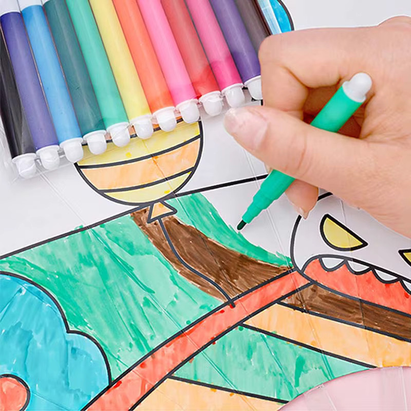 TMZ Mini-Zeichenmarker Aquarellstifte in 6 Farben für Malerei und Kunst - Bild 1