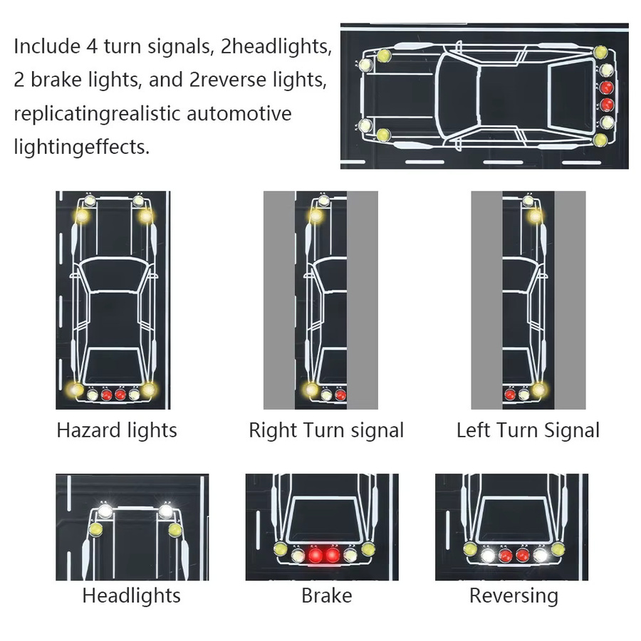 diymore DIY Elektronik-Lötübungsset Auto-Fahrsimulator-Kit mit DC 5V Stromanschluss 3,5x1,35mm in Schwarz - Bild 5