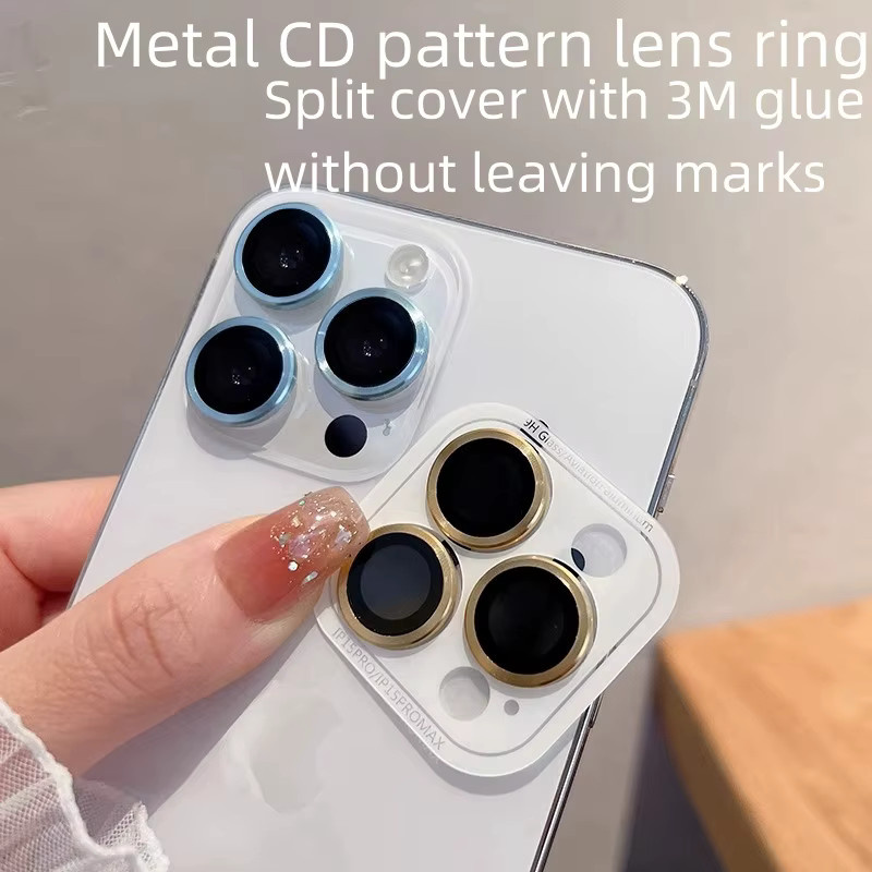 Apple Full Cover Kamera Objektivschutz aus gehärtetem Glas und Metall für iPhone 15 Plus, iPhone 12, iPhone 13 Pro Max und iPhone 13 Mini - Bild 2