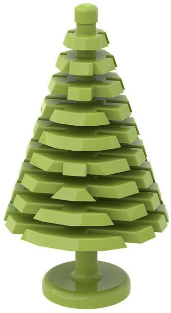 ixBricks Weihnachts-Großer Kiefernbaum Bausteine Bausatz 10-teiliges Set - Bild 1