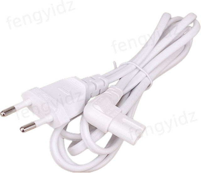 Fengyidz Stromverlängerungskabel mit weißem EU-Schuko-Stecker auf IEC320 C7 Adapter für Samsung, Philips, Sony und LED-TV - Bild 1