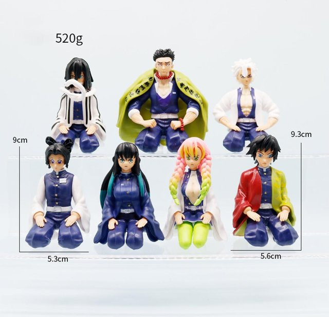 Yiran toy 1 Demon Slayer Actionfiguren Tomioka Giyuu Kanroji Mitsuri Hockend - Bild 1