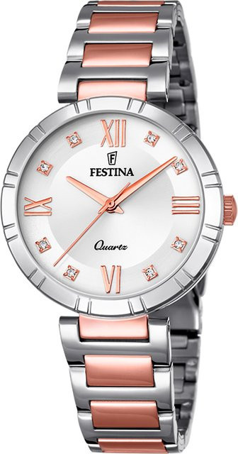 Festina Mademoiselle Damenuhr, Quarz, Edelstahl, 33 mm, 5 ATM - Bild 1