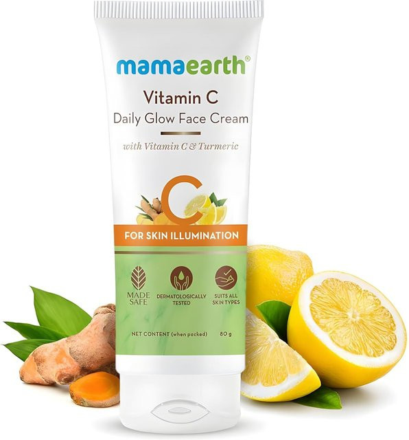 Mamaearth Vitamin C Glow Gesichtscreme, 80g, Normale Haut - Bild 1