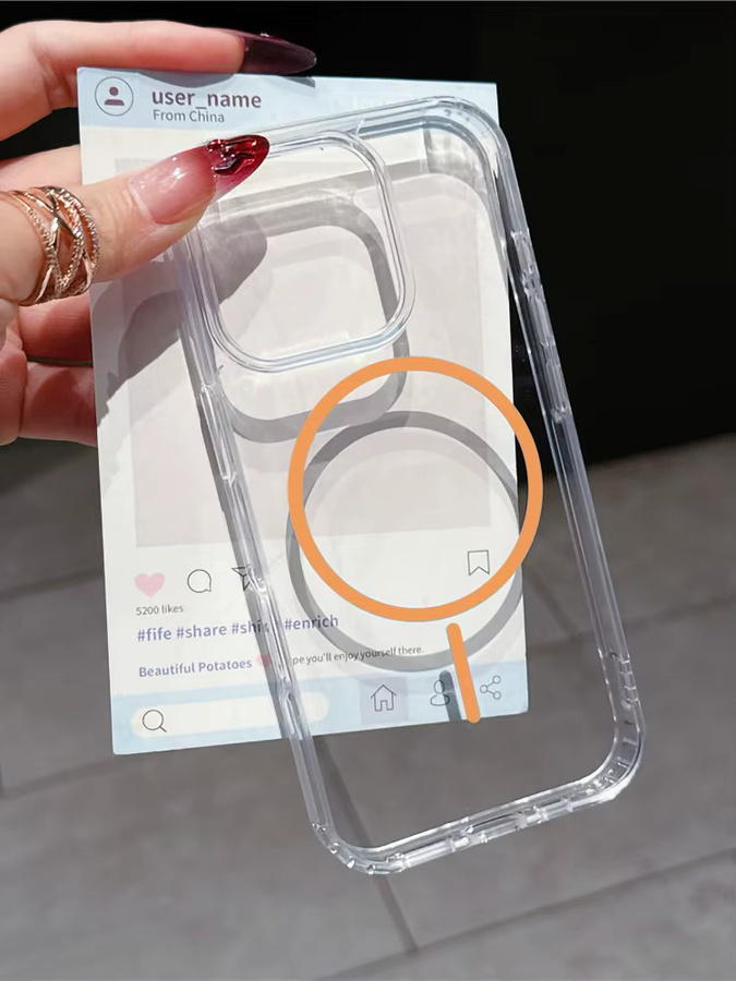 AKABEILA MagSafe Handyhülle für iPhone 17 Pro Max 16 15 14 13 12 11 Transparent aus Acryl - Bild 5