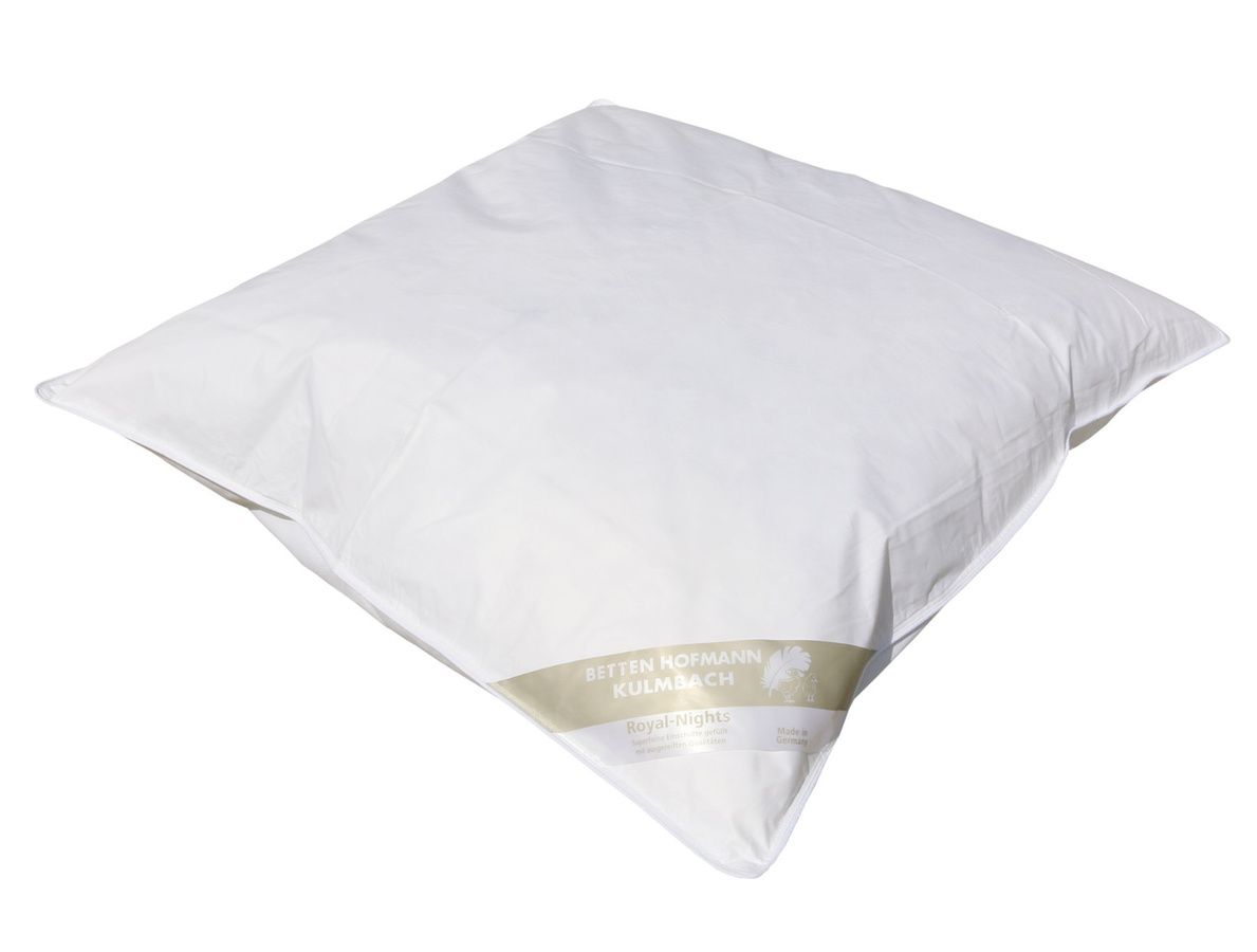 Betten Hofmann Canada Flachkissen mit 30% Daunen in Weiß, B/B/H: 80 x 80 x 1 cm - Bild 1