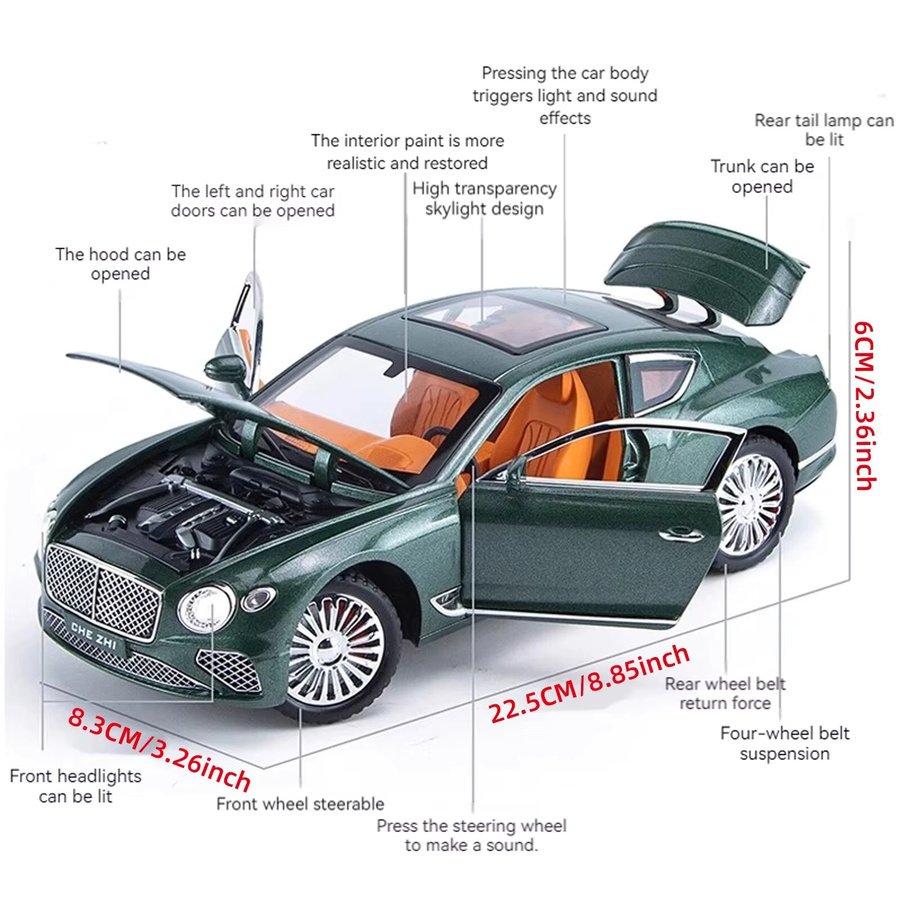 Maisto Bentley Continental GT Modellauto, 1:24, Metall, Schwarz - Bild 1