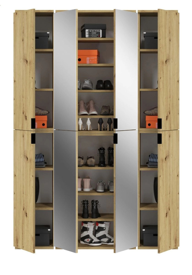 Inn.Furn Garderobenschrank Line-Up in Eiche, Breite: 121 cm, Tiefe: 34 cm, Höhe: 193 cm - Bild 2