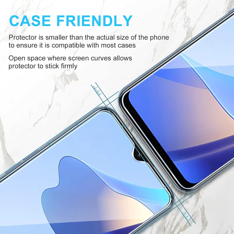 Displayschutzfolie aus gehärtetem Glas für OPPO A54s und A54 4G/5G, transparent - Bild 4