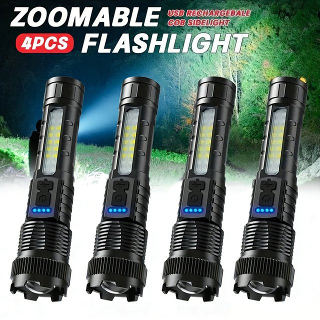 NEWBIRTH Hochleistungs-LED-Taschenlampe mit USB-C-Akku und 500.000 lm für Camping und Outdoor - Bild 1