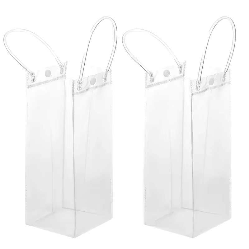 Transparente PVC Geschenkbeutel mit Griff für Hochzeiten, Geburtstage und Blumensträuße, Farbe: Transparent, B/T/H: 25 x 10 x 10 cm - Bild 4