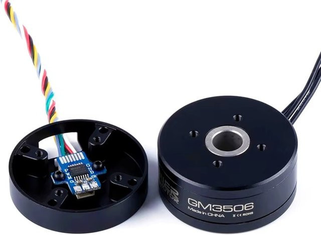 Iflight Ipower GM3506 130T bürstenloser Gimbal-Motor mit AS5048A Encoder-Hohlwelle in Schwarz zur Stabilisierung von SLR-Kameras - Bild 1