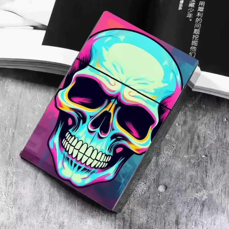 KeYi Halloween Zigarettenetui mit Totenkopfmustern, wasserdicht und tragbar, Multicolor - Bild 1