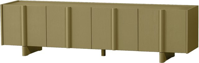 Lowboard MOUTIQUE LILOU aus Massivholz Kiefer in Grün, B/T/H: 200 x 46 x 53 cm - Bild 1