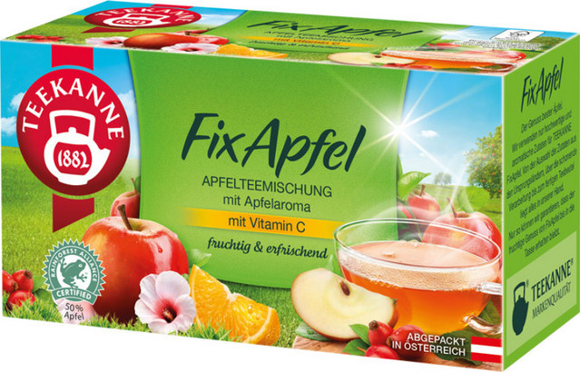 Teekanne FixApfel, Früchtetee, koffeinfrei, 20 Teebeutel - Bild 1