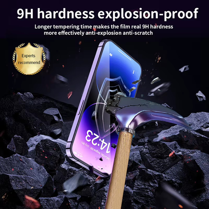 Balsam Displayschutzfolie aus gehärtetem Glas in Transparent für iPhone 15, 14, 13, 12, 11 Pro, XS Max, XR mit Staubentfernungsset - Bild 5