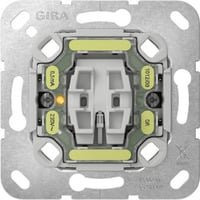 Gira Wipp-Kontrollschalter 2-polig mit LED-Glimmlampe, 10 Ampere, 250 Volt, Weiß/Orange, IP20, Unterputz-Montage mit Schraubanschluss - Bild 1