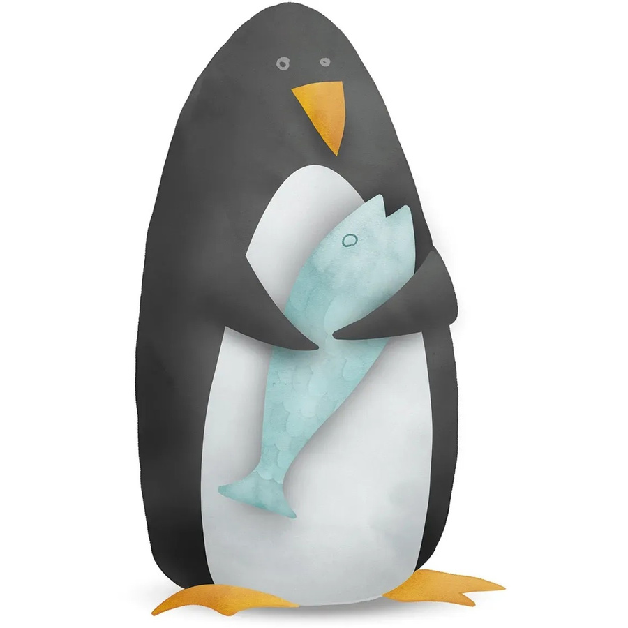 Komar Wandbild Cute Penguin auf Qualitätsvlies, B: 50 cm, H: 70 cm, Mehrfarbig - Bild 2