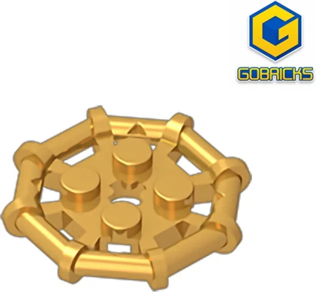 Gobricks GDS-1075 Modifiziert 2 x 2, mit Stangenrahmen, achteckig, verstärkt, komplett mit runden Bolzen, Zubehör - Bild 1