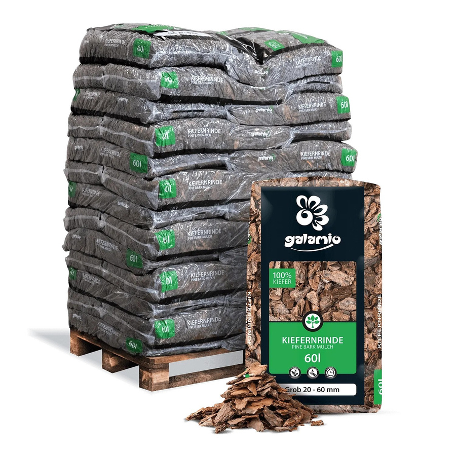 Galamio Rindenmulch Kiefer Grob Braun 60 l pro Sack - Bild 2