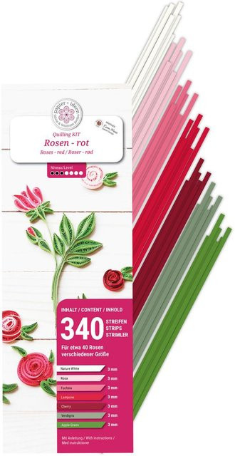 Quilling-Set Rosen von papier+ideen in Rosa und Multi für Erwachsene - Bild 1