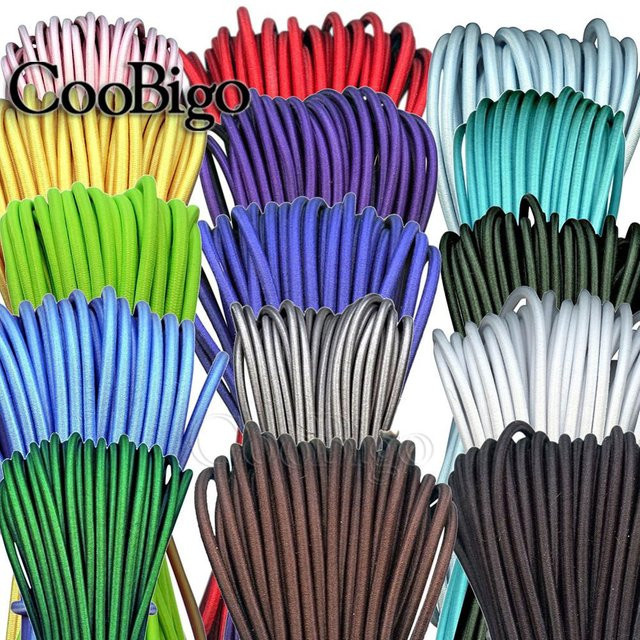 Elastisches Bungee Shock Cord Gummiseil als Schnürsenkel und Nähzubehör, 5 Meter Länge, Farben: Blau und Mehrfarbig, Durchmesser: 1 mm, 2 mm oder 3 mm - Bild 1