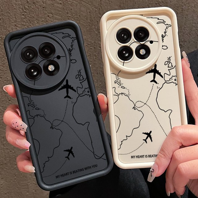 Stoßfeste TPU Handyhülle mit Air Route Muster für OnePlus 15 13 13T 12 13R 12R 11R 5G und OnePlus Nord 5 Ace 5 3 2 in Blau - Bild 1