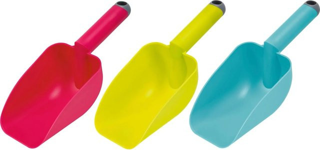 Handschaufel aus Kunststoff, Länge: 27 cm, in Blau, Gelb oder Pink - Bild 1