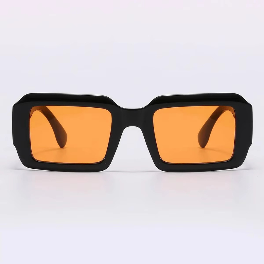 Vintage Sonnenbrille Square, Vollrand, Kunststoff, Schwarz, Damen - Bild 2