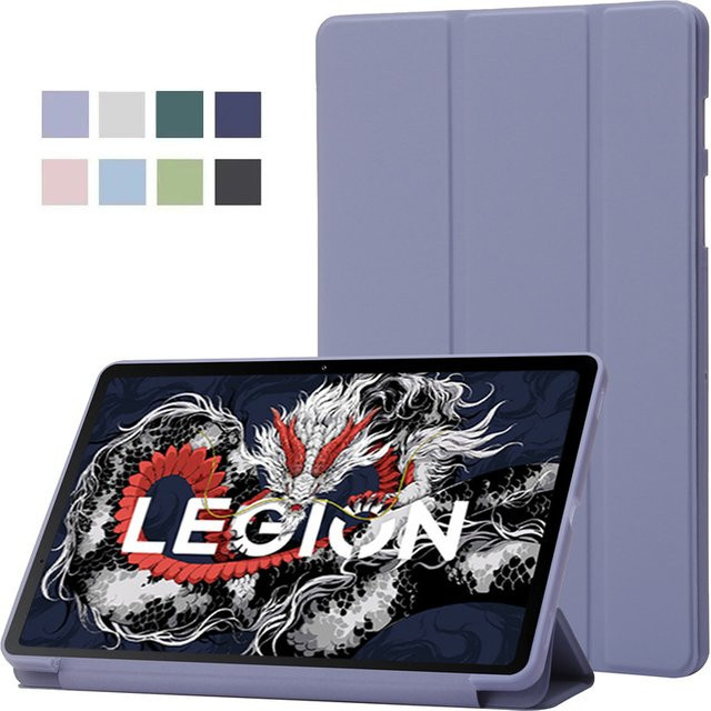 Lenovo Legion Y700 2025 Tablet Hülle aus PU Leder mit Trifold Standfunktion in Grau - Bild 1