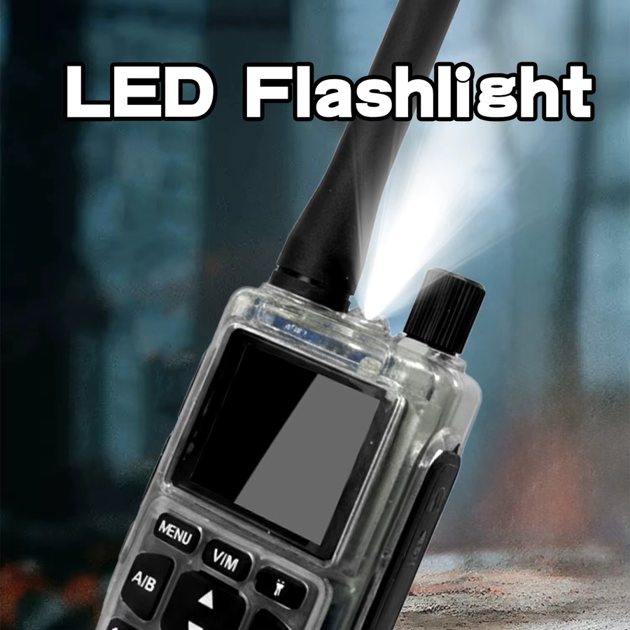 Baofeng MINI-5 Walkie-Talkie Upgrade UV-5R mit Bluetooth-Programmierung, AM/FM Dualband und USB-C Ladegerät, transparent - Bild 6