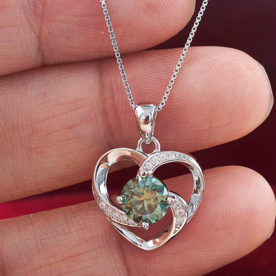 BIJOX STORY Halskette Anhänger, Moissanite, Silber, Damen - Bild 2