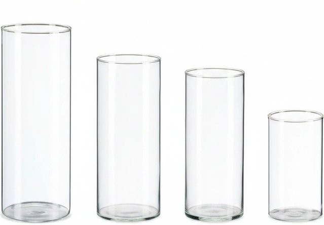 Relaxdays Vasen Set aus Glas in Transparent mit 4 verschiedenen Größen für die Tischdekoration - Bild 1