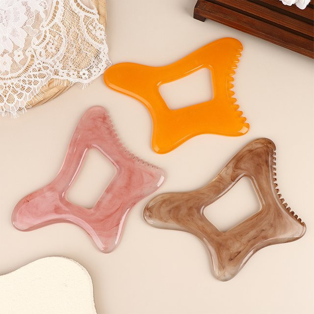 HNKMP Gua-Sha-Werkzeug aus Kunstharz, Massagegerät für Gesicht und Körper, Unisex - Bild 1