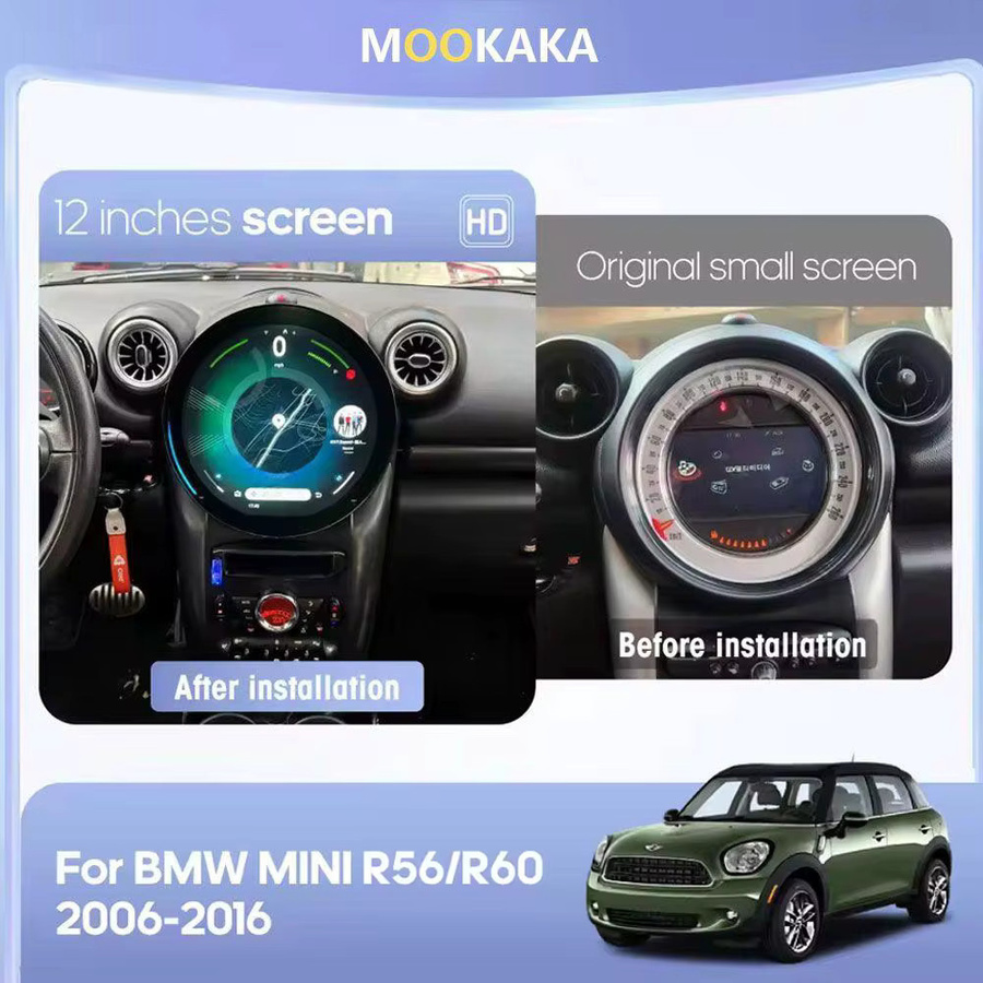 Android 15 Multimedia-Player für BMW Mini Cooper R56 R60 (2006-2016) mit Carplay, GPS Navigation und 360 Werkzeugen in Schwarz - Bild 2