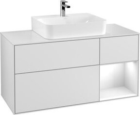 V&B Waschtischunterschrank Finion in Weiß lackiert, Breite: 120 cm, Tiefe: 50,1 cm, Höhe: 50,1 cm - Bild 1