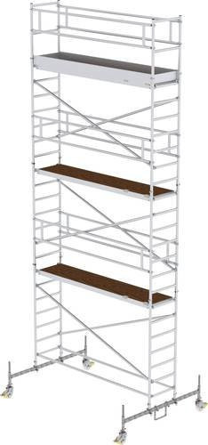 MUNK Günzburger Steigtechnik Alu-Rollgerüst Silber mit Montage ohne Werkzeug, Länge: 300,0 cm, maximale Arbeitshöhe: 8,5 m - Bild 1