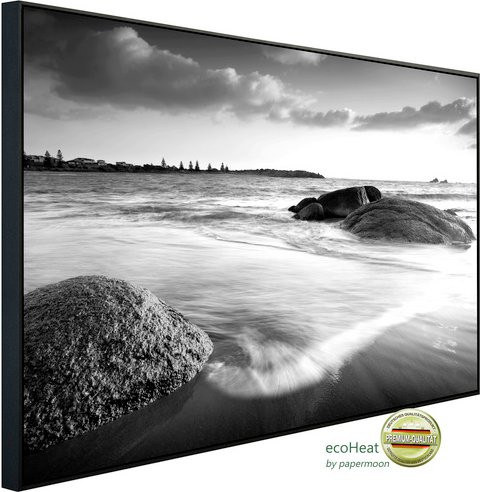 papermoon EcoHeat Infrarotheizung Strand Schwarz Weiss mit Matt-Effekt und App-Steuerung - Bild 1