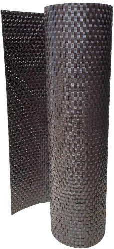 Workinghouse Polyrattan Sichtschutzstreifen für den Balkon in Anthrazit und Braun, B: 500 cm, H: 90 cm - Bild 1