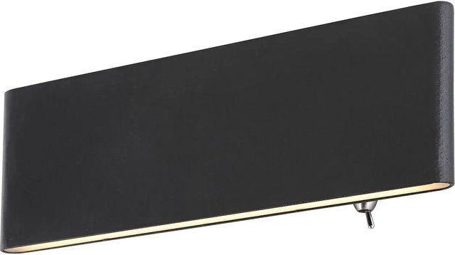 Globo LED-Wandleuchte Siegfried Schwarz, Up-and-Down Effekt, B/H/T: 22,5 x 8 x 1 cm - Bild 1