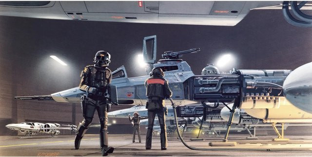 Komar Fototapete Vlies Star Wars Classic RMQ Yavin Hangar Multicolor B: 500 cm, H: 250 cm - Bild 1