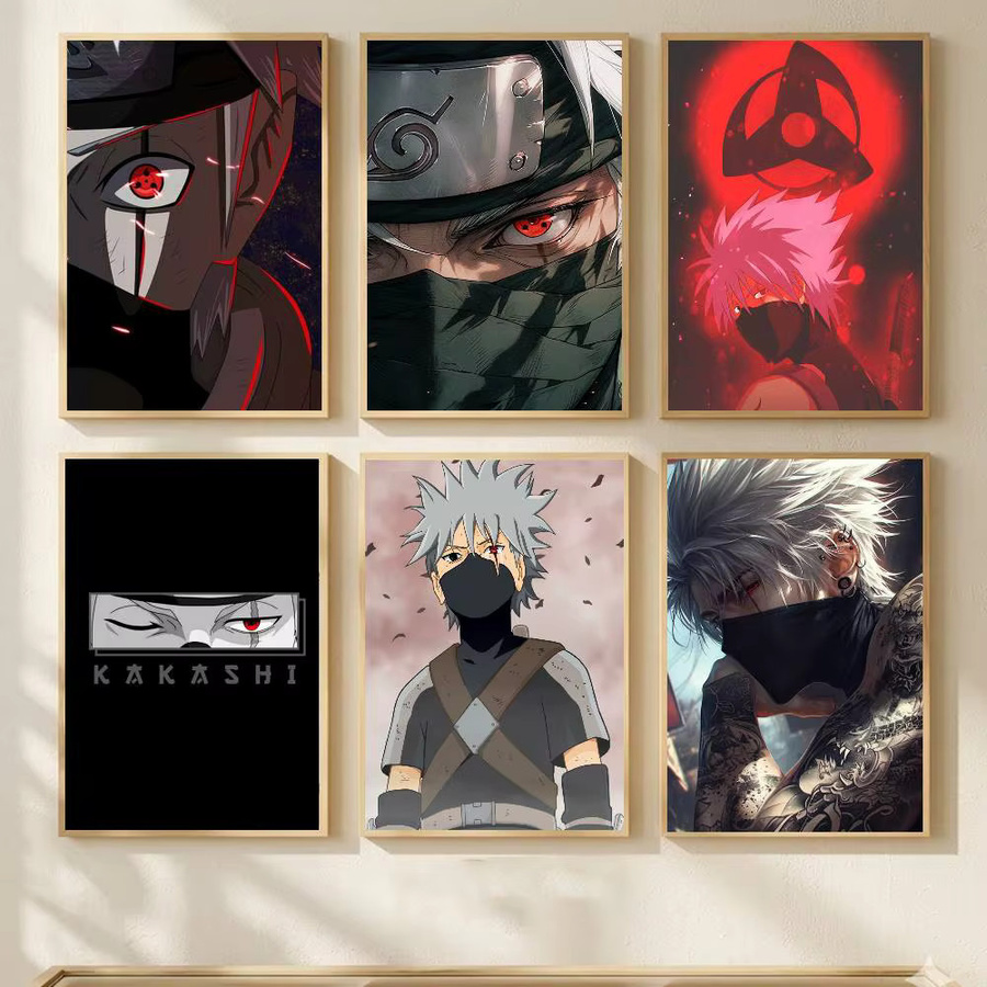 Selbstklebendes Wandkunst-Poster aus Leinwand mit Naruto Hatake Kakashi Motiv in Mehrfarben - Bild 2