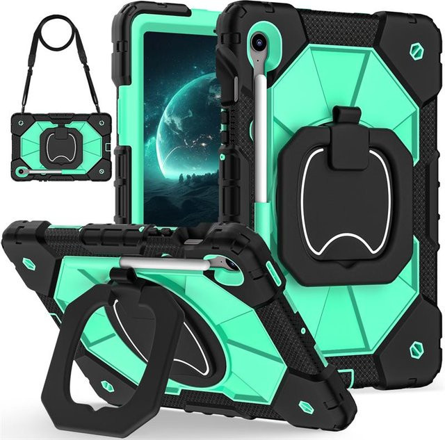 Robuste Armor Schutzhülle für Samsung Galaxy Tab S10 Lite FE und Tab S9 FE 10,9 Zoll in Grün - Bild 1