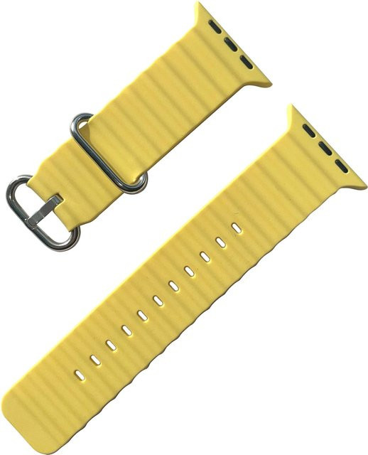 PETER JÄCKEL Uhrenarmband Silikon, 20 mm, Yellow, Unisex - Bild 1