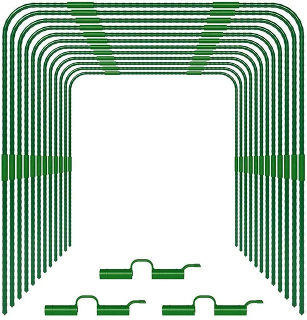 TTL GARDEN Pflanztunnel Vario 80 Bogen Set, Farbe Grün, 12er Set mit 60 Clips, B/H: 80 x 100 cm, ideal für Beet, Frühbeet und Gewächshaus - Bild 1