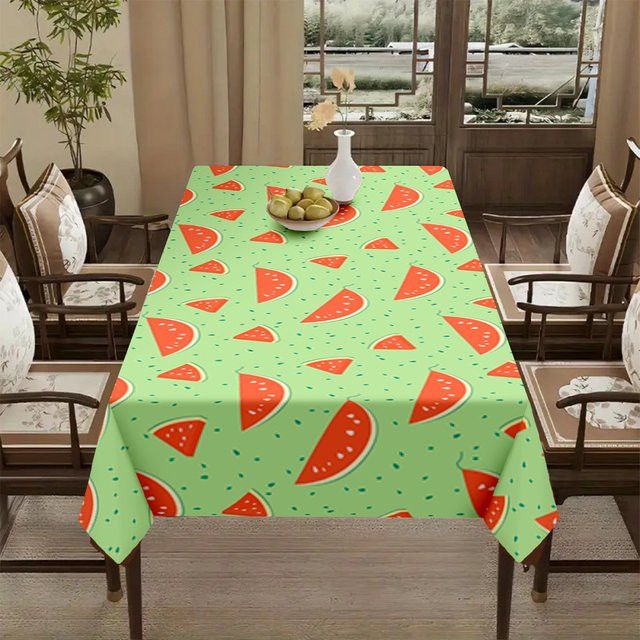 VIKAMA Tischdecke mit Sommer Wassermelone Druck in Multicolor für Picknick, Camping und Party - Bild 1