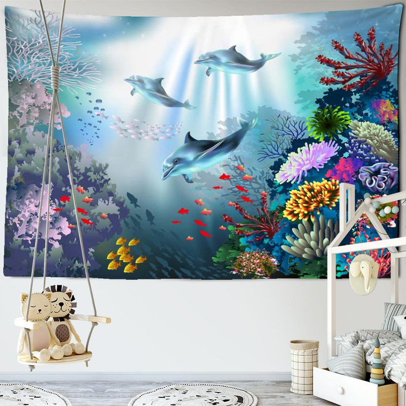 Binchi Outdoor Equipment Wandbehang Walvis mit Tierprint im Bohemian Stil, mehrfarbig, B/H: 95 x 70 cm - Bild 1
