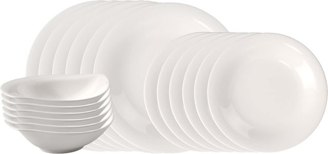 Villeroy & Boch Dinner-Set Essential 18-teilig aus Porzellan in Weiß - Bild 1